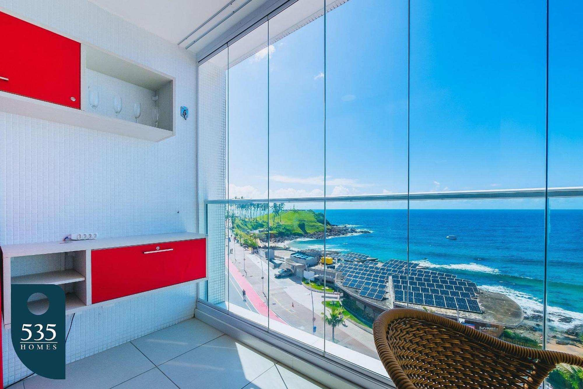 Apartamento E Sala Vista Mar A 300m Do Farol Da Barra
